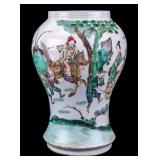17th C Chinese Famille Verte Porcelain Vase