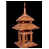 Asian Hardwood Spirit House/Pagoda-Style Art Model