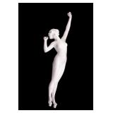 Art Deco Alabaster Figure After Philippe Le Reveil
