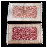 2 Signed Handmade Silk Rugs