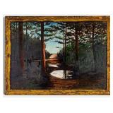 Signed Oil on Board 1943 of a Woodland Scene