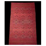 19th C Jacquard Woven Paisley Large Textile