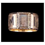 14K Gold Mourning Ring 19th C / Victorian