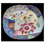 Antique Chinese Famille Rose Tobacco Leaf Platter