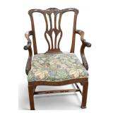 English Chippendale Period Carved Armchair