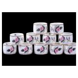 Set of 11 Wedgwood Hathaway Rose Napkin Rings