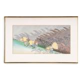 Asian Painting on Canvas Boys in Straw Hats