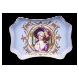 Early Porcelain Portrait Vanity Tray