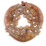 Carved Chinese Soapstone Pendant