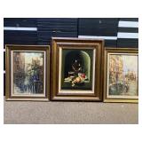 Pair Vintage Venice Paintings + Still Life
