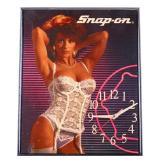 Snap-On Wall Clock w/ Pin-Up Lingerie Model