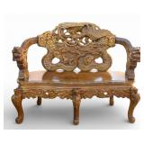 Antique Chinese Carved Settee