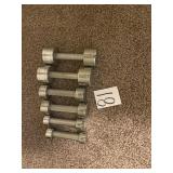 Chrome dumbell set