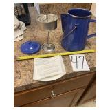 Blue granit coffee percolator