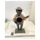 Cast Iron Clock base "Black Americana" minstrel