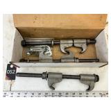 Coil spring compressor set up