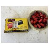 Speer target .38 ammo box and spent ammo