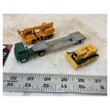 Toy truck and construction equipment