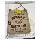 Burlap water bag, looks to be new old stock