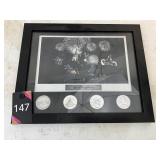 Walt Disney token collection framed