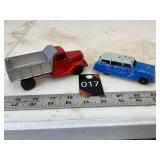 Tootsie toy truck and station wagon
