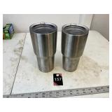 RTIC And Ozark Trails stainless steel tumblers