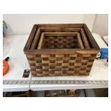 Set of 3 square nesting baskets very well made