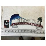 Aluminum license plate topper