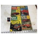 4 issues of Rod & Custom magazine 1954, 2-1955,