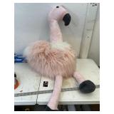 Large pink flightless bird