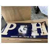 P&H sign single sided 20ï¿½ x 48ï¿½