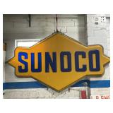 Large Sunoco Plastic Sign w/ Aluminum Frame - Has