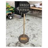 Under repair, lollipop sign, approximately 49ï¿½
