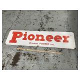 Pioneer sign single sided steel top and bottom