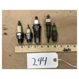 (5) Vintage Spark Plugs- (3) Bosch, (1) KLG, (1)