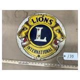Lions Club International.     Sign single sided