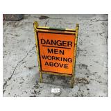Vintage Men Working Above / Below Hinged Sign