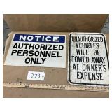 Authorization Signs
