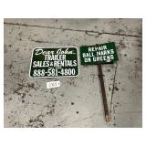 Vintage Dear John and Repair Ball Marks on Greens