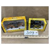 1/50 Case 580M backhoe & NH LS170 Skid Steer by