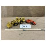 Cat 988B loader and Allis Chalmers Pan Scraper