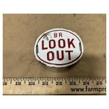 B R Lookout curved enamel emblem