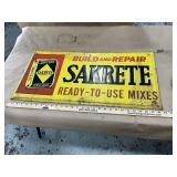 Sakrete tin sign single sided embossed