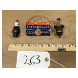 (2) Vintage Spark Plugs, 1 Jordan w/ box, 1