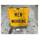 Vintage Men Working / Resume Speed Hinged Sign,