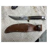 Western hunting knife with sheath
