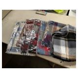 Plaid scarves, bulk lot assorted colors exact