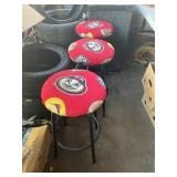 3 bar type stools with padded seats Ohio state