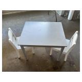 Childrenï¿½s wooden table and chairs