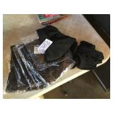 6 pair of stretch leggings in black with lace